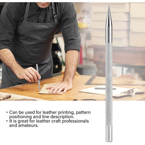 Marqueur à Pointe Fine pour Cuir - Stylo de Marquage en Acier Inoxydable