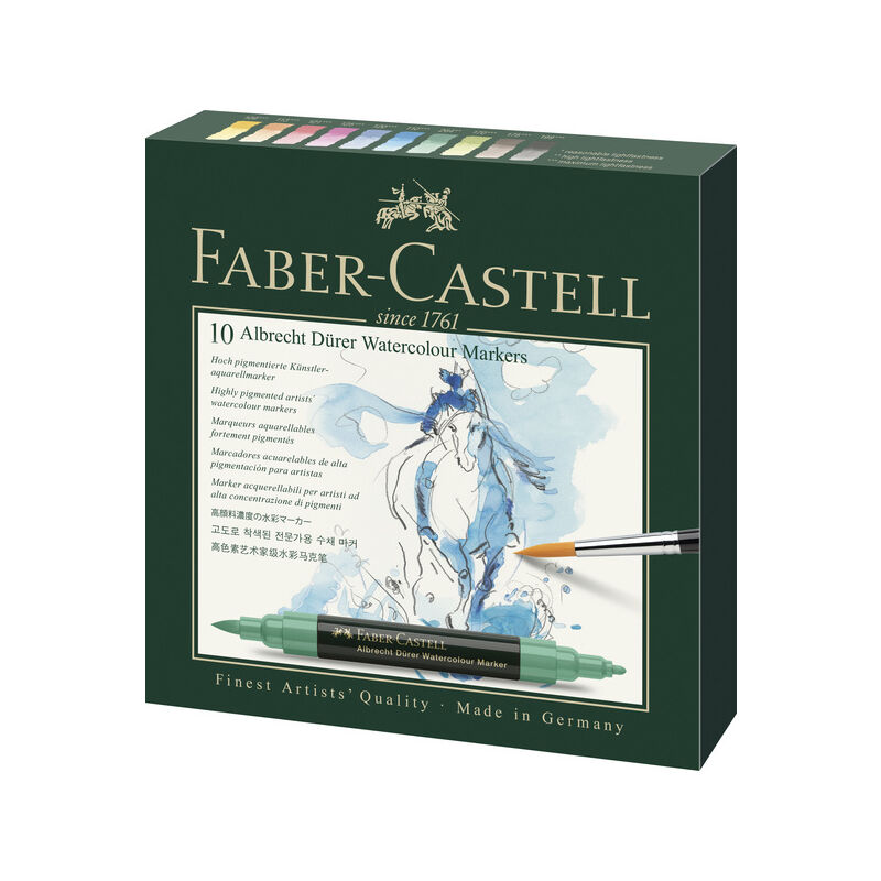 Marqueur aquarelle Faber Castell FC-160310 Albrecht Dürer Box a 10 pièces