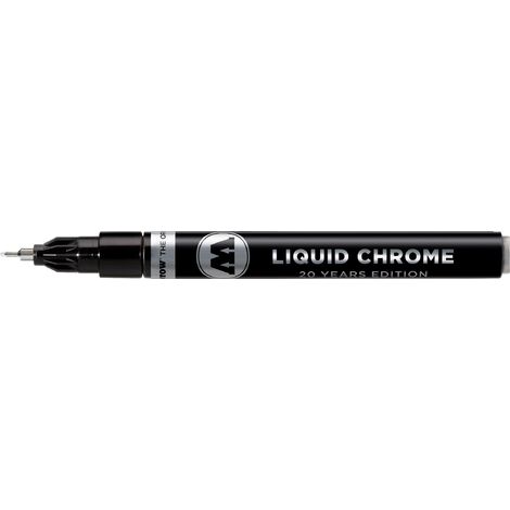 Marqueur chrome liquide 1 mm – Encre pigmentée à base d'alcool – Résistant aux UV et aux rayures – Rechargeable avec pointes interchangeables – Molotow - X671581