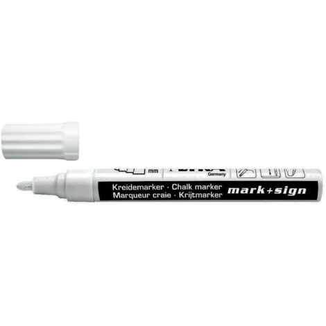 Marqueur Craie Liquide Blanc Effaçable, Pointe 2-4mm - Générique