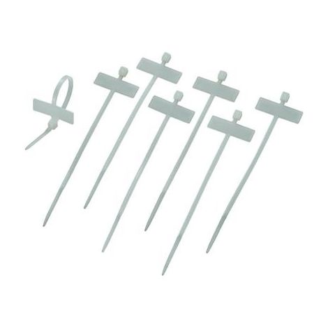 MARQUEUR DE CÂBLE SURFACE DE MARQUAGE : 25 X 9 MM COLORIS NATUREL 539830 100 PCS TRU COMPONENTS