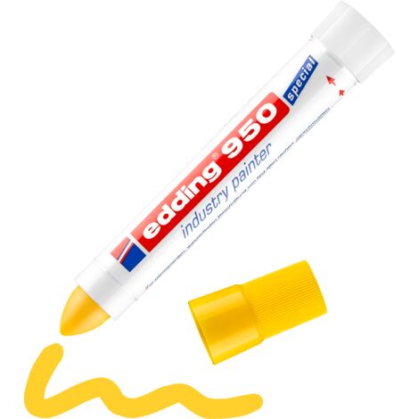 Marqueur Pâte Industrielle Edding 950 Jaune - Pâte couvrante 10mm