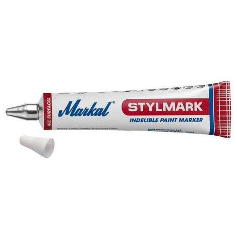 Marqueur peinture indelebile tube 50ml blanc Wilmart