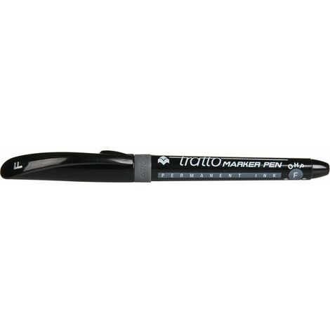 Marqueur permanent pointe fine noire sachet de 8 - LYRA