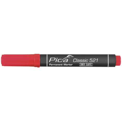 marqueur permanent type brosse rouge