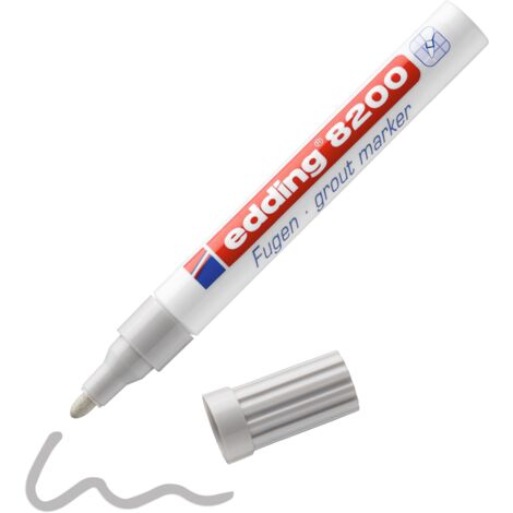 Marqueur pour Joints de Salle de bain Edding 8200 Gris + Pointes rechanges
