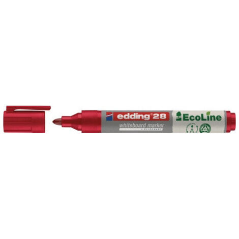Marqueur tableau blanc 28 EcoLine ligne rouge W.1,5-3mm pointe ronde EDDING (Par 10)