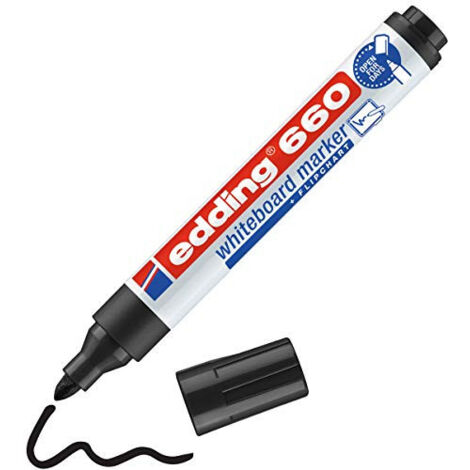 Marqueur Tableau Blanc Plastique 660 Noir - Pointe Ronde