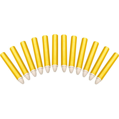 Bgs Technic – Lot de 12 marqueurs gras craie blanche – Résistants à l'eau et aux UV – Pour marquage sur surfaces rugueuses et métalliques