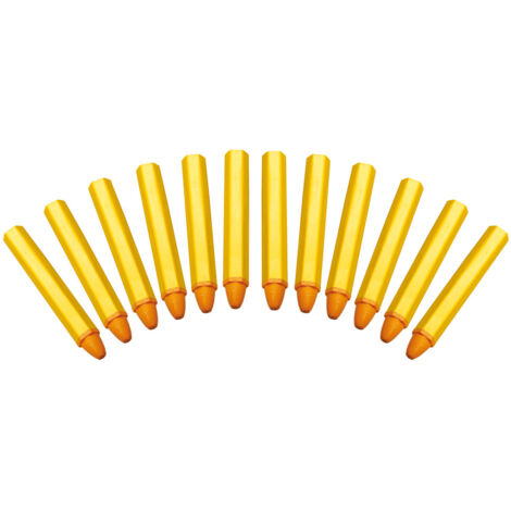 MARQUEURS GRAS CRAIE GRASSE JAUNE 12 PIECES