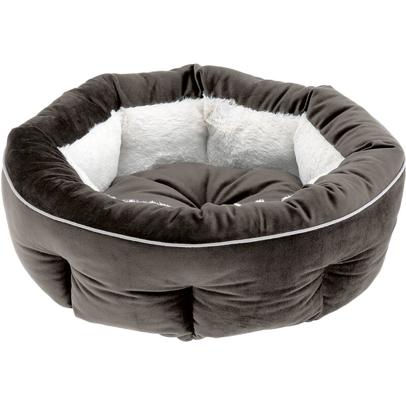 Marquis Couchage en velours doux pour chiens et chats. Variante 55 - Misure: ø 55 x 20 cm - Gris - Ferplast
