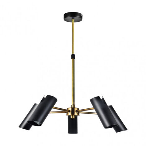 marrakech lampe 5xgu10 schwarz/leder regx58x58 cm orientierbar
