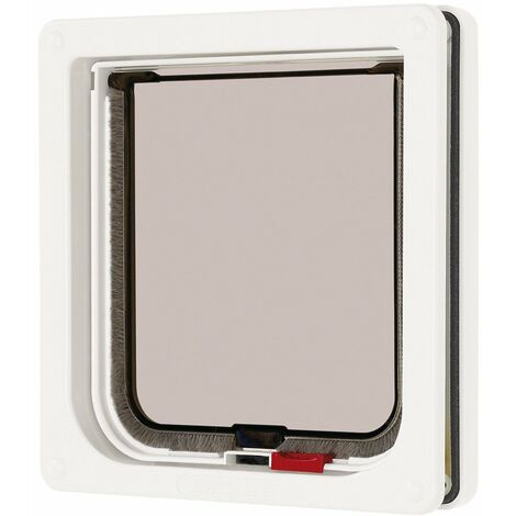 Marron - Cat-mate Porte basculante verrouillable pour chats avec panneau indestructible en deux couleurs