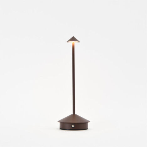 (marron) lampe de table sans fil rechargeable LED, Lumiere bureau tactile exterieur 6000mAh, Lampe a poser metal design modern, étanche, dimmable, p