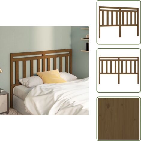 Marrón miel - vidaXL Cabecero de cama madera maciza de pino marrón miel 146x4x100 cm - Diseño moderno