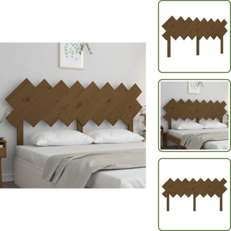 Marrón miel - vidaXL Cabecero de cama madera maciza pino marrón miel 159,5x3x80,5 cm - Diseño rústico