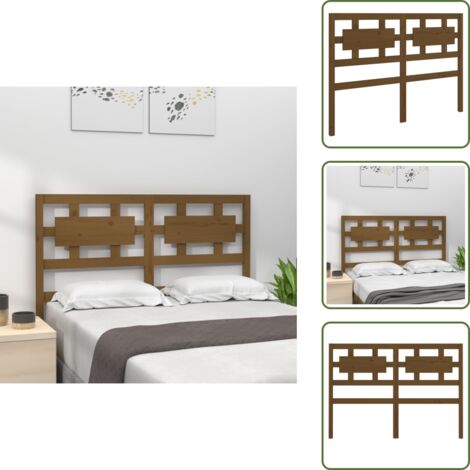 Marrón miel - vidaXL Cabecero de cama madera maciza pino marrón miel 205,5x4x100 cm - Diseño rústico