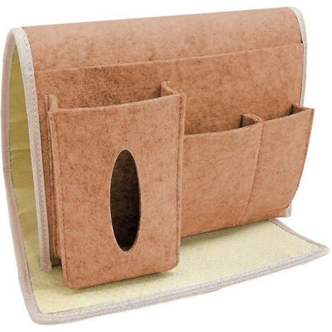 marron-poche De Chevet, Poche De Rangement Pour Lit, Sac Suspendu Pour Canap, Organisateur De Rangement De Chevet Pour Tlphone, Tlcommande, Journa