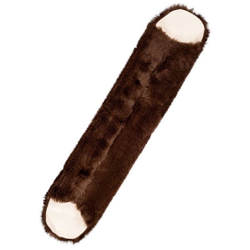 Cognac Marron clair Naturel - Coque de sangle western en peau de mouton synthétique