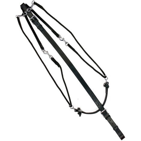 marrone - Gogue in cuoio e nylon regolabile