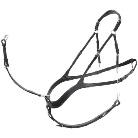Marrone - Pettorale anatomico in cuoio regolabile imbottito
