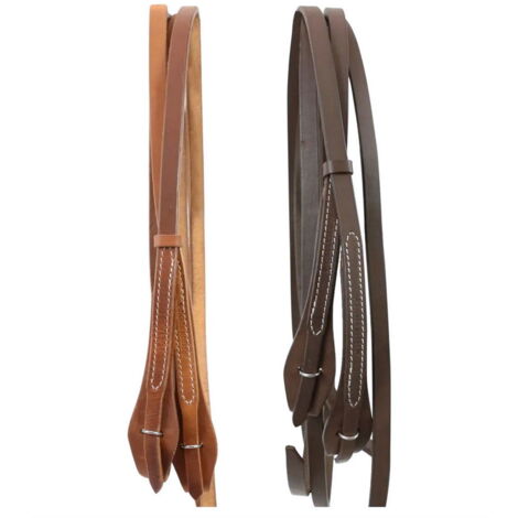 MARRONE - Redini Western in cuoio con chiusura rapida modello Mowok 5/8
