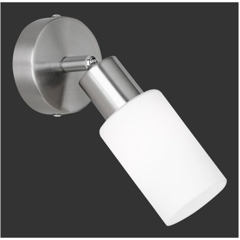 Mars Ø8 cm Spot Orientable Verre Blanc Nickel Trio Lighting