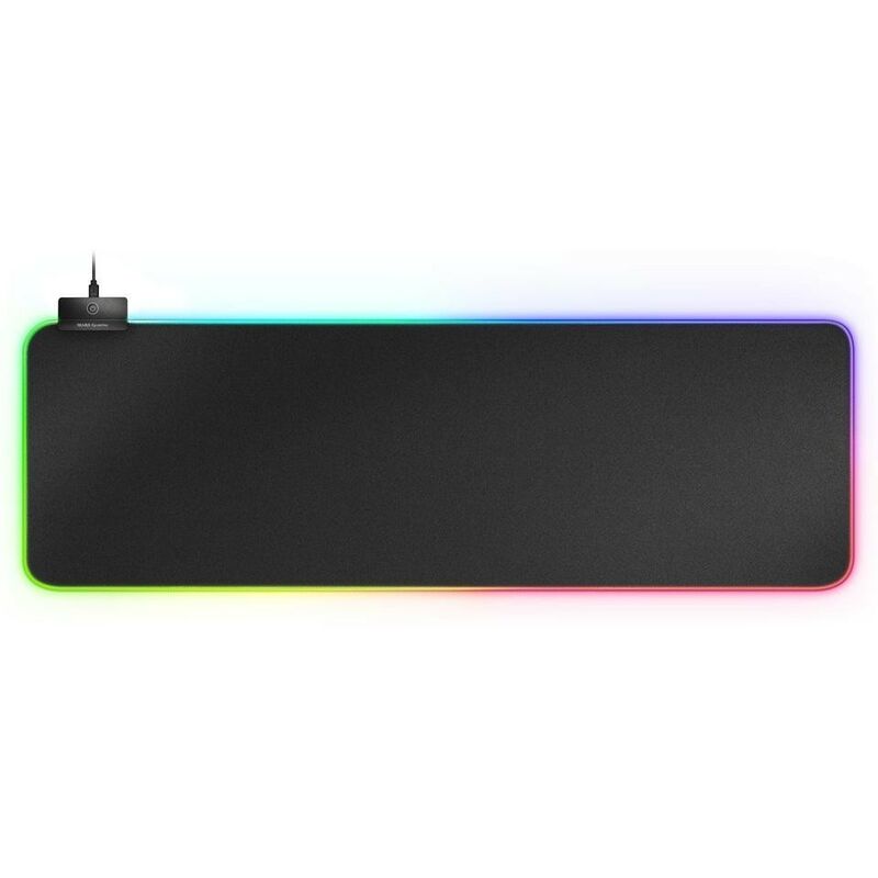 

alfombrilla xxl antideslizante micro usb 800x300mm iluminacin rgb control negro - Mars Gaming