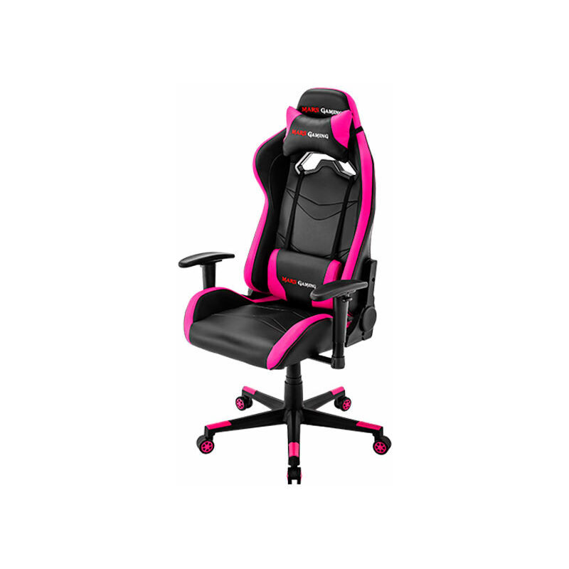 

Silla gamer mgc3bpk color negro detallen en rosa brazos regulables en altura asiento reclinable recubrimento de pu de alta calida - Mars Gaming