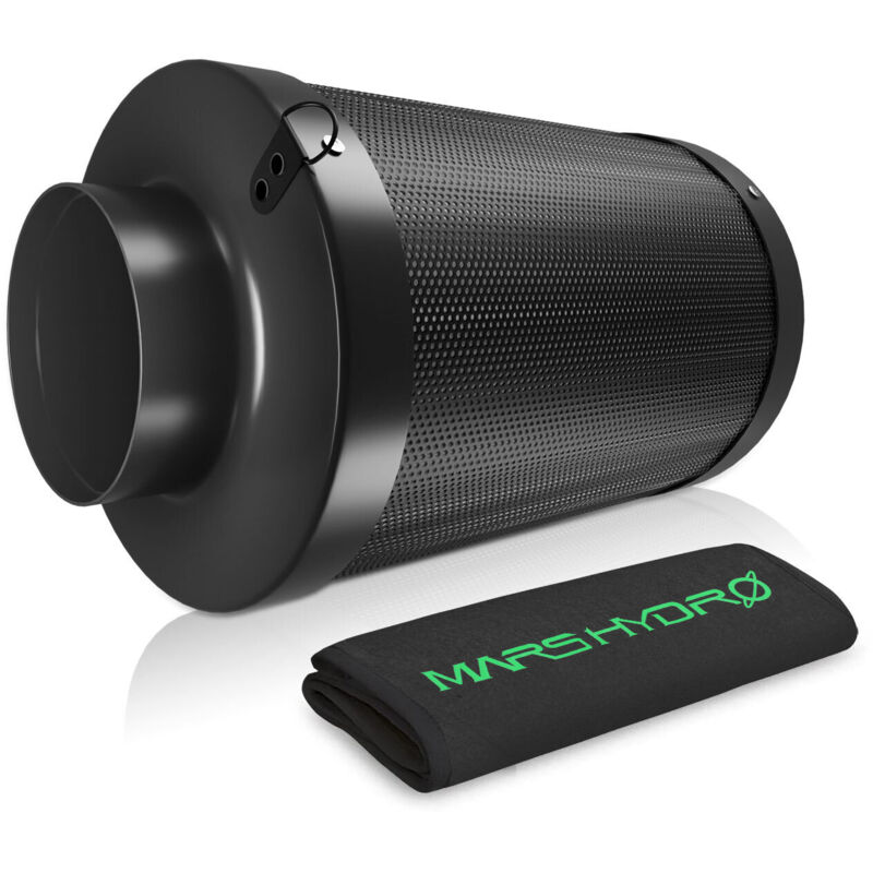 Mars Hydro - Filtre à air en ligne au charbon actif de 4 pouces pour contrôle des odeurs