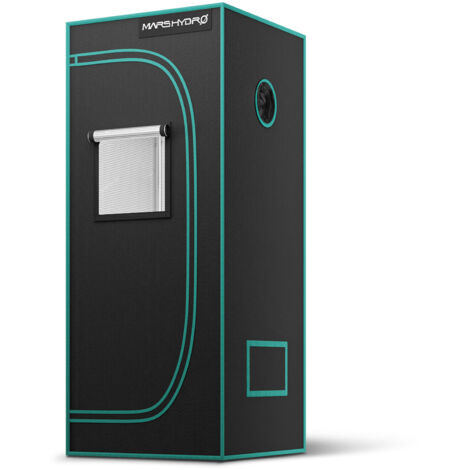 Mars Hydro Tente de culture | 70x70x160cm | noir/vert | Culture de plantes en intérieur | Armoire de culture non toxique hydroponique réfléchissante en mylar | Chambre de culture Indoor Grow Box