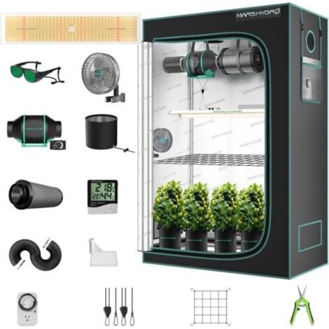 Mars Hydro TSL2000 LED élèvent la lumière + 120x60cm Kits complets de tente de culture fleur