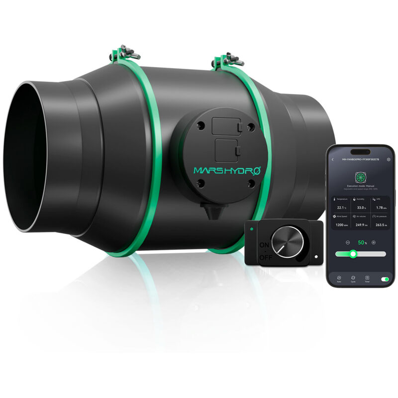 Mars Hydro - Ventilateur de conduit intelligent en ligne iFresh de 6 pouces intelligent