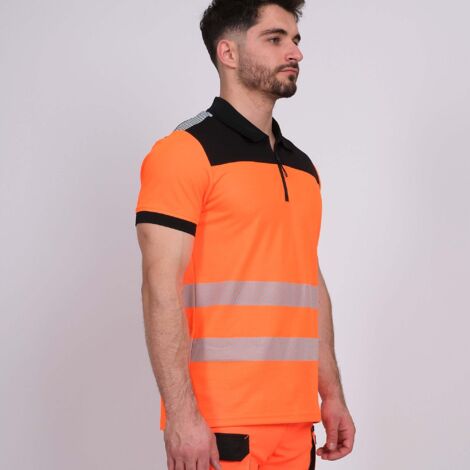 MARS POLO DE TRAVAIL HAUTE VISIBILITÉ 1073 Orange fluo M