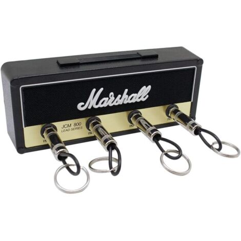 Marshall JCM800 Portachiavi da parete per chitarra a 4 porte (8,5" x 1,8"), nero (confezione da 1)