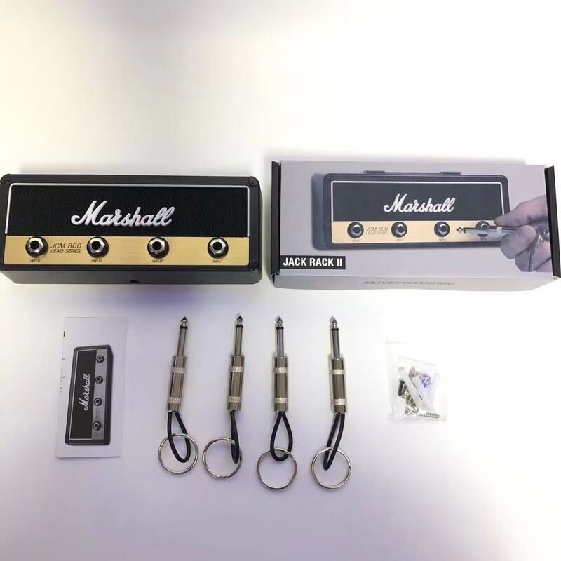 Euritecsa - Marshall Porte Clef Mural Jack Rack Guitare Touche De Accroche Crochet Support pour Clé Maison De Fixation avec 4 porte-Clés Keyholder