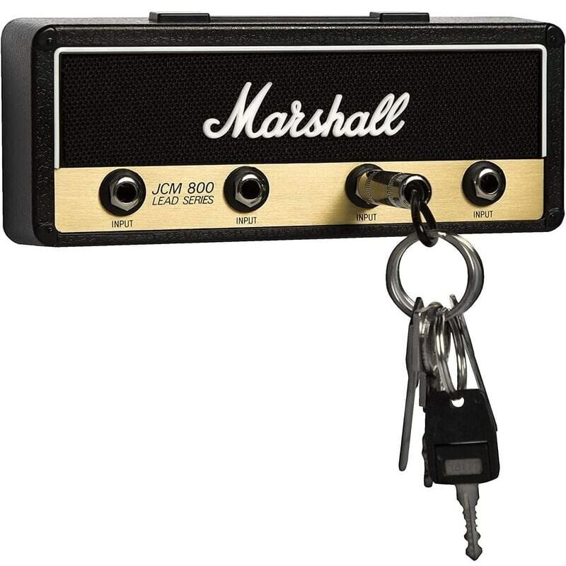 Marshall Porte-clés mural JCM800 Porte-clés de guitare Crochet Porte-clés Fixation à domicile avec 4 porte-clés Porte-clés, Noir-