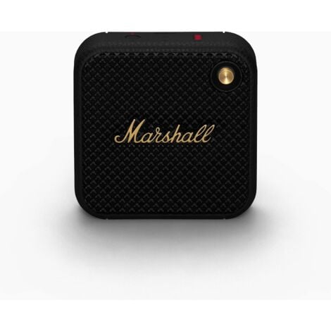 SANGEAN Marshall Willen Wireless Bluetooth Speakers 15 Hours Playtime Waterproof Fast Charge Stackable - Black and Brass