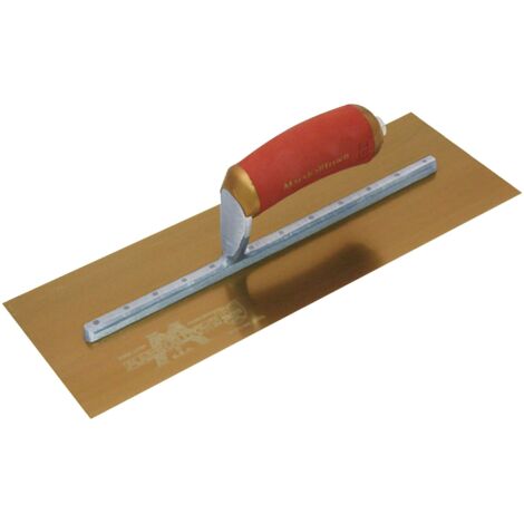 Marshalltown 16 x 5-inch Gold Stainless Steel Permashape® Finishing Trowel with DuraSoft® Handle