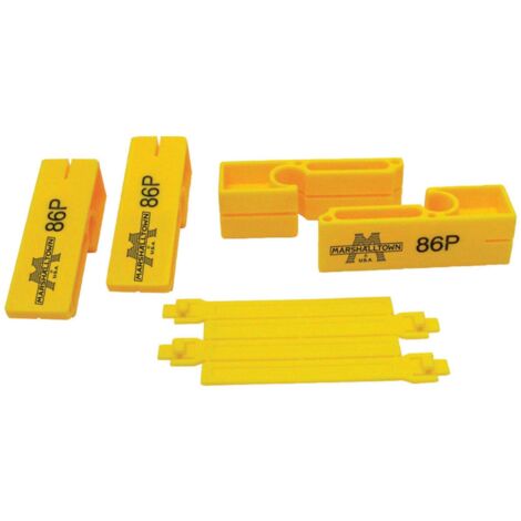 Marshalltown 86P Plastic Line Blocks – Pack of 4, 5" x 2 1/4" (125 x 57mm) for Precise Masonry and Tiling Alignment