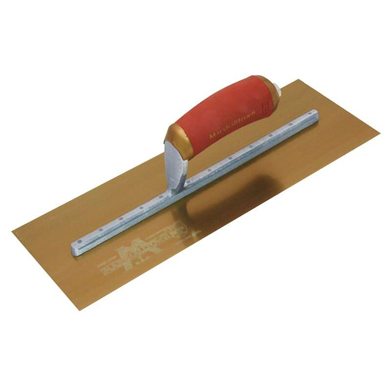 Marshalltown - MPB145GSD Pre-Worn PermaShape® Finishing Gold s/s Trowel DuraSoft® 14 x 5in M/TMPB145GSD