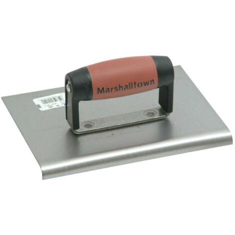Marshalltown M120D Cement Edger with Straight End and Durasoft Handle, 8 x 6 inches
