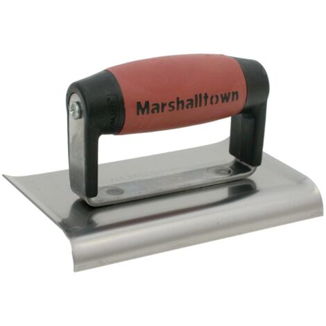 Marshalltown M136D Cement Edger with Curved End and DuraSoft® Handle, 6 x 3 inches