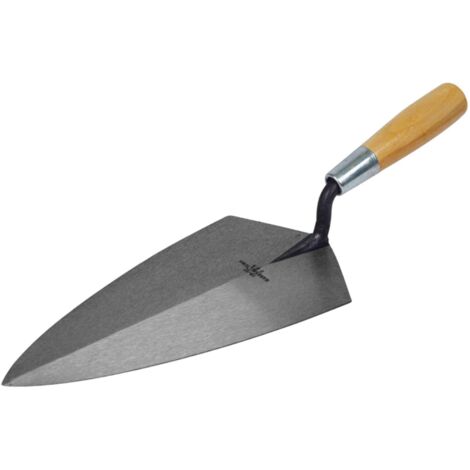Marshalltown M1910 10-Inch Philadelphia Pattern Brick Trowel with Wooden Handle