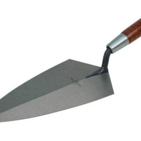 Marshalltown M1912L 19L Philadelphia Pattern Brick Trowel Leather Handle 12in M/T19L12