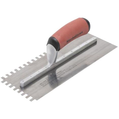 Marshalltown M502SSDXH 6mm Stainless Steel Square Notched Trowel DuraSoft Handle