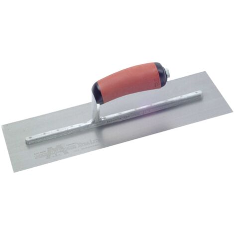 Marshalltown MPB13SSD Pre-Worn PermaShape® Stainless Steel Finishing Trowel with DuraSoft® Handle, 13 x 5 inches