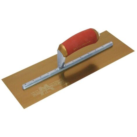 Marshalltown MPB165GSD Pre-Worn PermaShape® Finishing Gold S/S Trowel DuraSoft® 16 x 5in M/TMPB165GSD