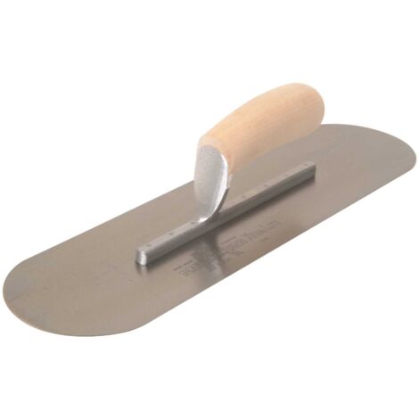 Marshalltown MSP16 Swimming Pool Trowel – 16 x 4.5 Inches Carbon Steel Blade with Shaped Wooden Handle