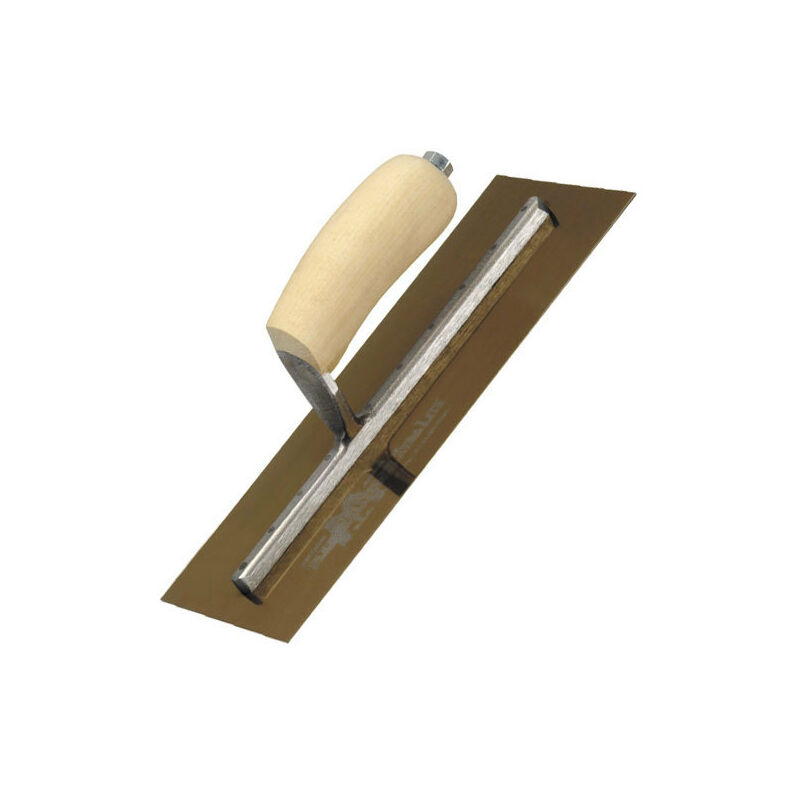 Marshalltown MXS13GS Finishing Trowel Gold Stainless Steel 13" x 5" Shaped Wooden Handle